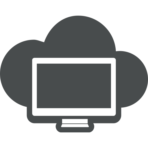 Cloud, cloud computing, computer desktop, display, imac, monitor, screen icon